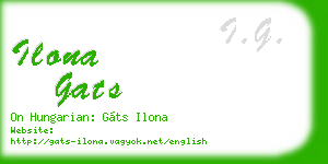 ilona gats business card